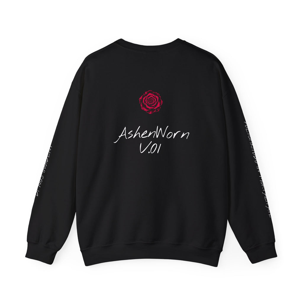 Neon Classical Bust Crewneck Sweatshirt with Latin script