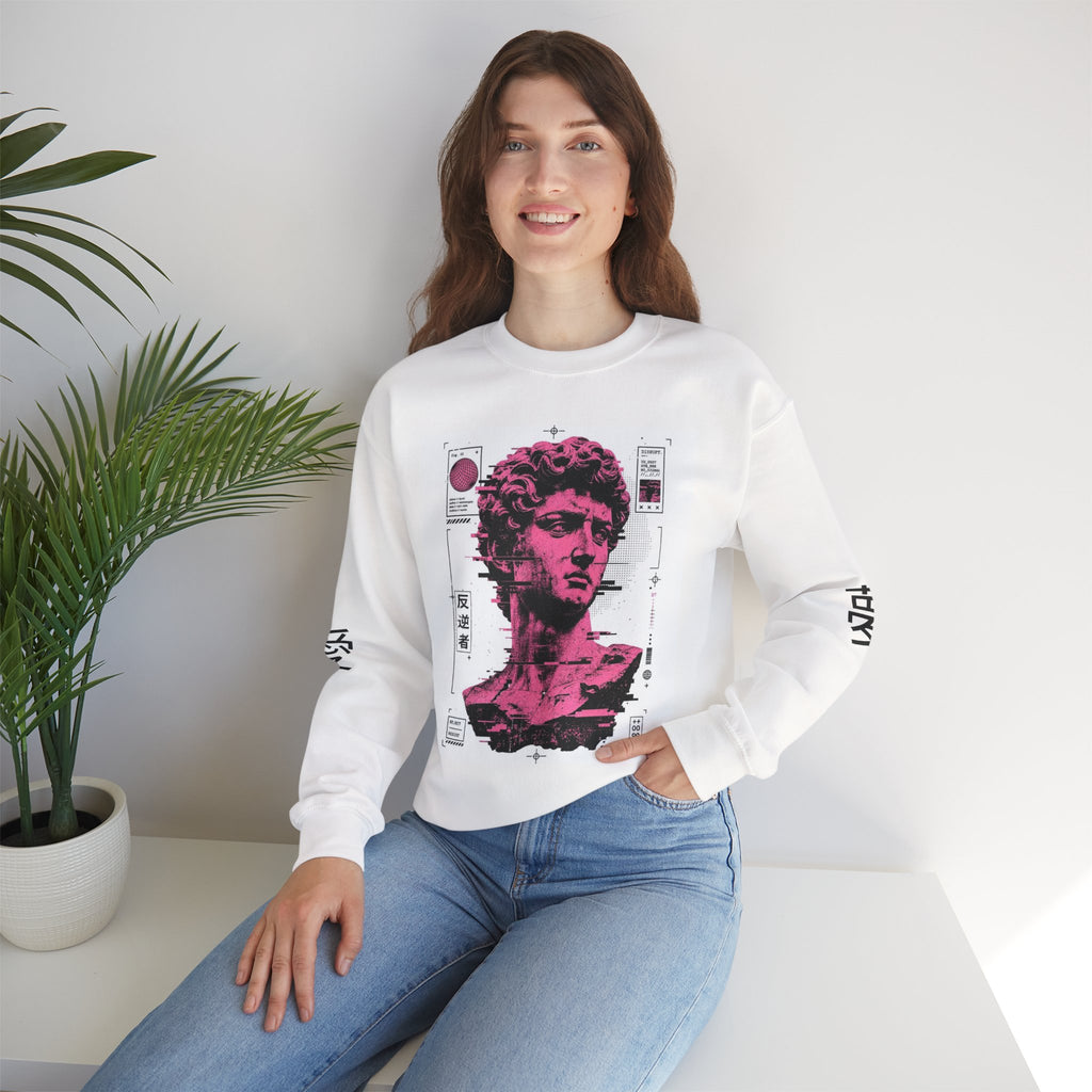 Vaporwave David Bust Crewneck Sweatshirt