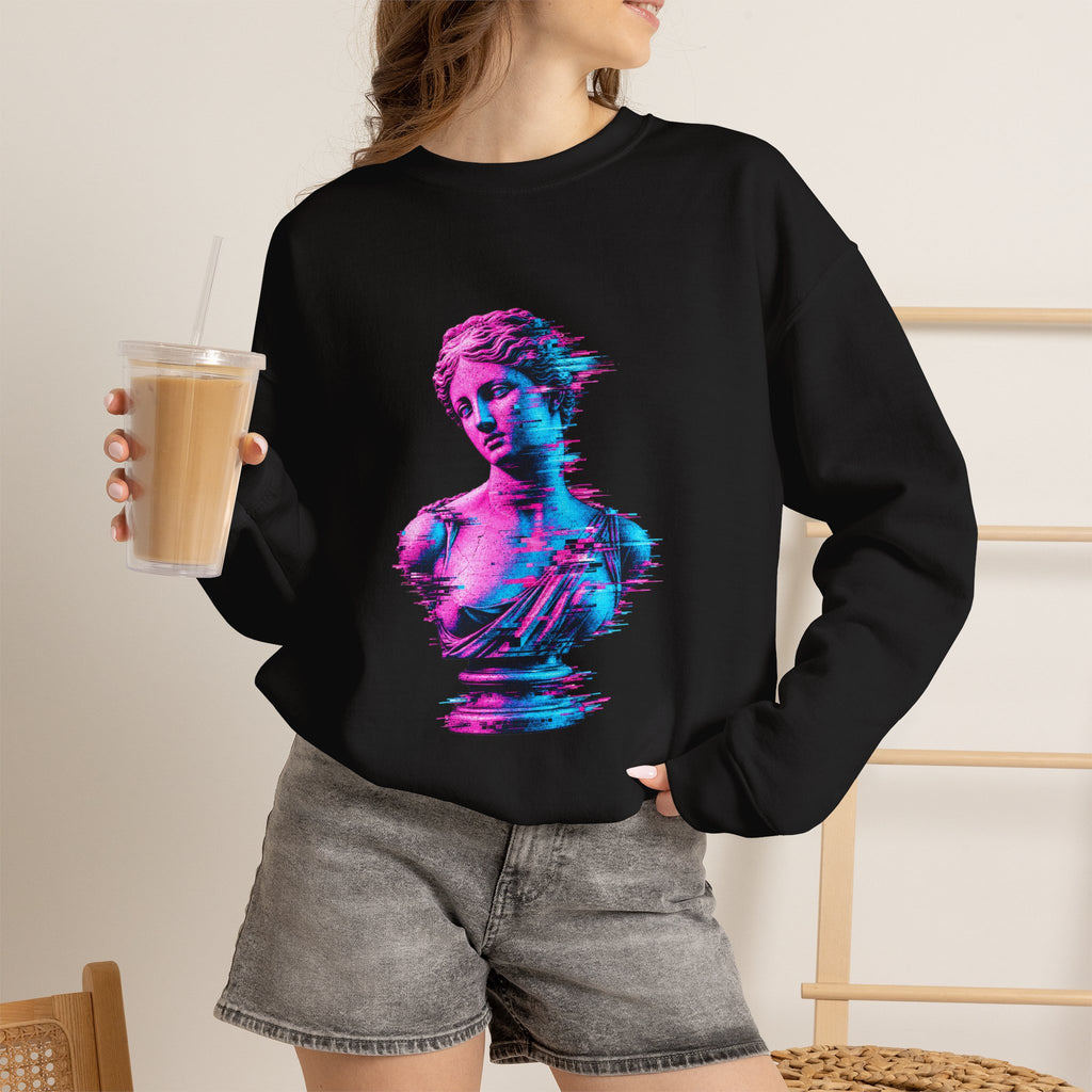 Vaporwave Venus Bust Crewneck Sweatshirt (Beauty In Being Yourself)