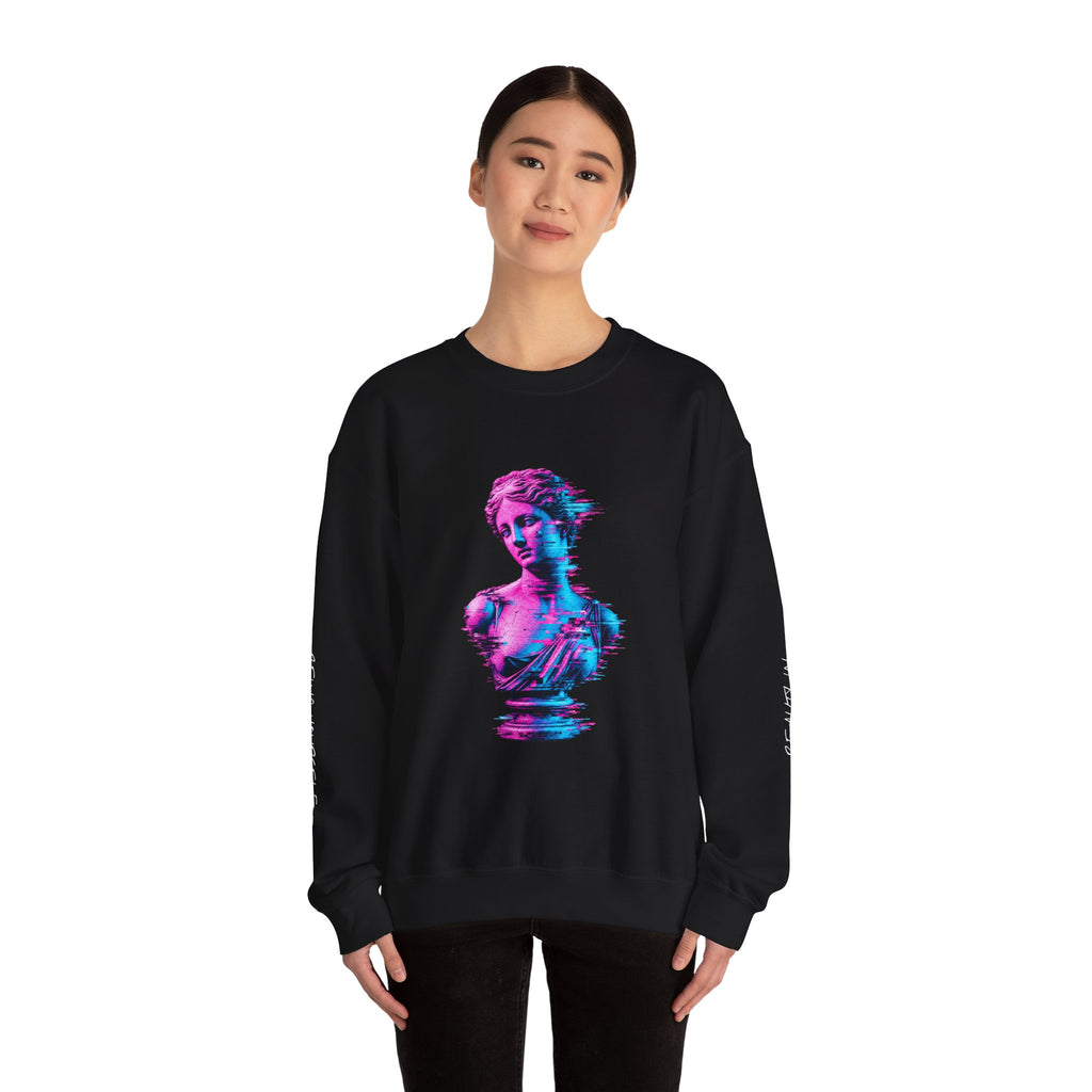 Vaporwave Venus Bust Crewneck Sweatshirt (Beauty In Being Yourself)