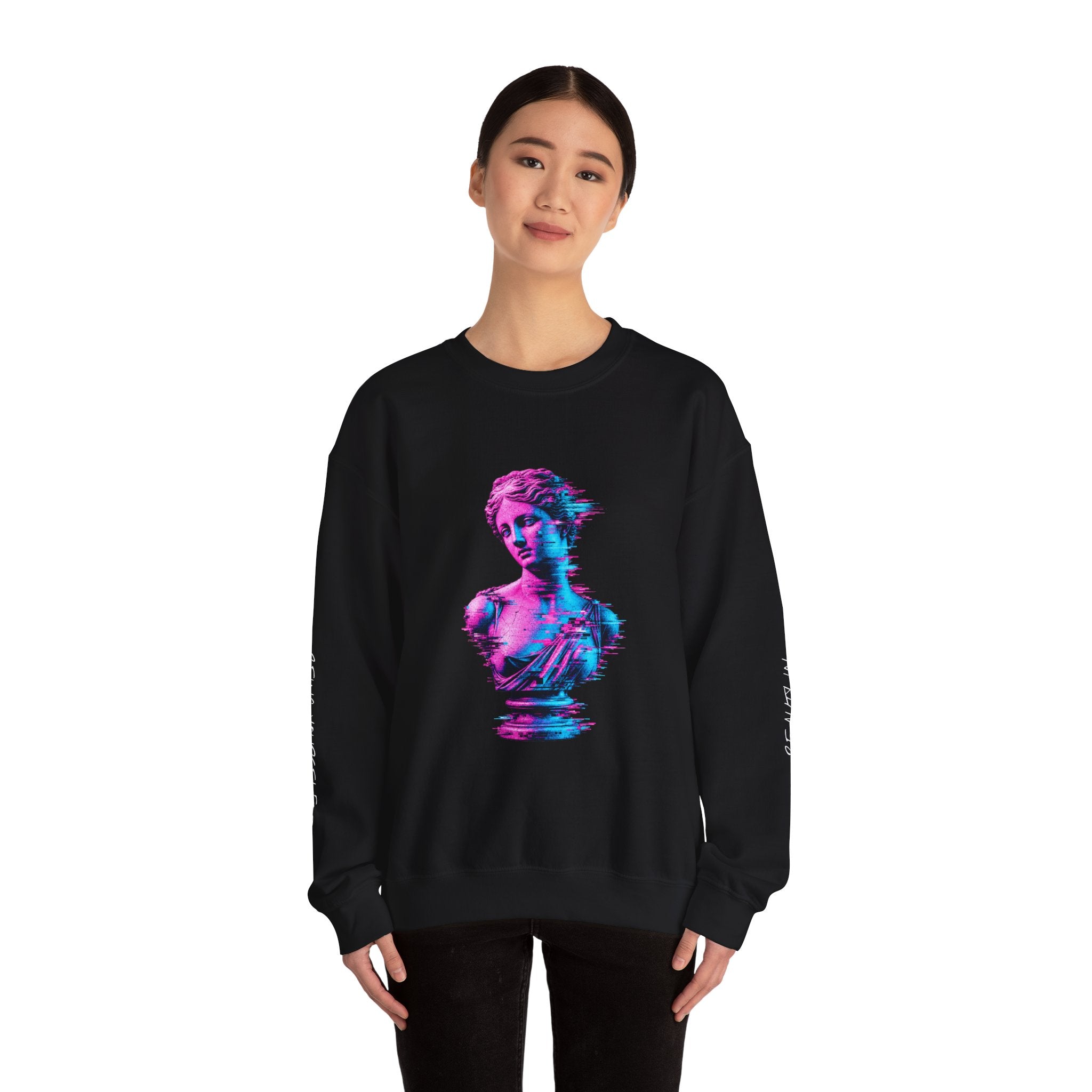 Vaporwave Venus Bust Crewneck Sweatshirt (Beauty In Being Yourself)