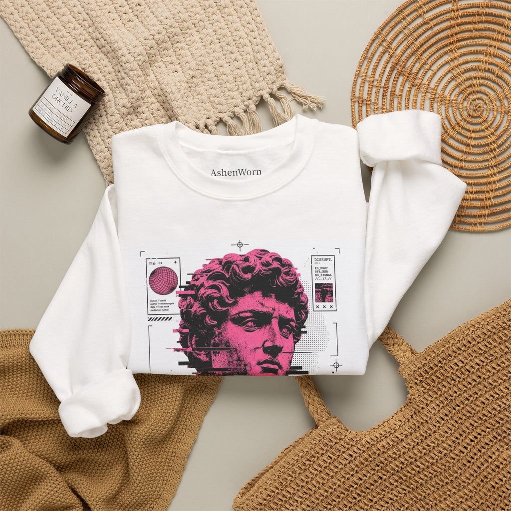 Vaporwave David Bust Crewneck Sweatshirt