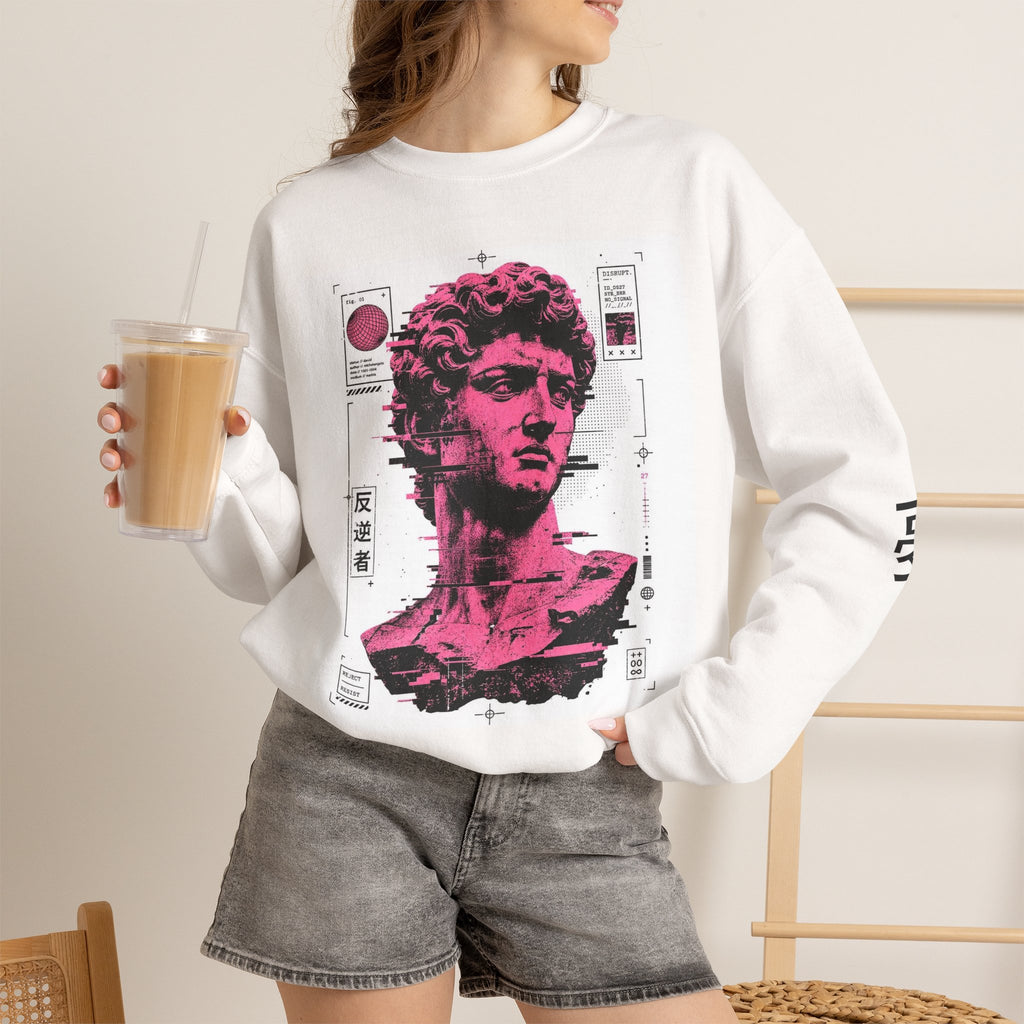 Vaporwave David Bust Crewneck Sweatshirt